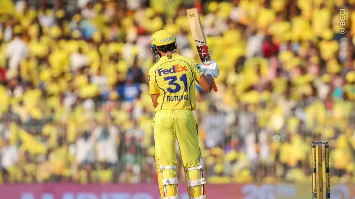Ruturaj Gaikwad after scoring a fifty for Chennai