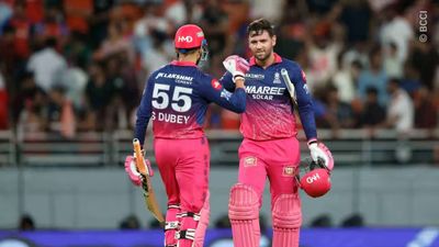 IPL 2026 Points Table : राजस्थान के सामने पंजाब को मिली पहली हार, जानें अंकतालिका का हाल Shubham Dube and Donovan Ferreira after the win for Rajasthan