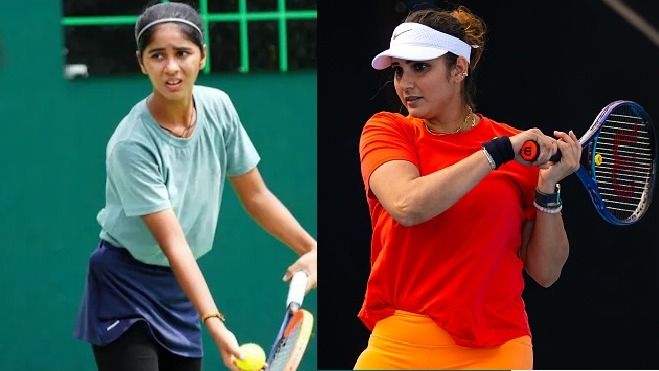 कनाबर ने 11 द‍िन के अंतर से सान‍िया मिर्जा का रिकॉर्ड तोड़ा. (PC: Gujarat State Tennis Association/ Getty)