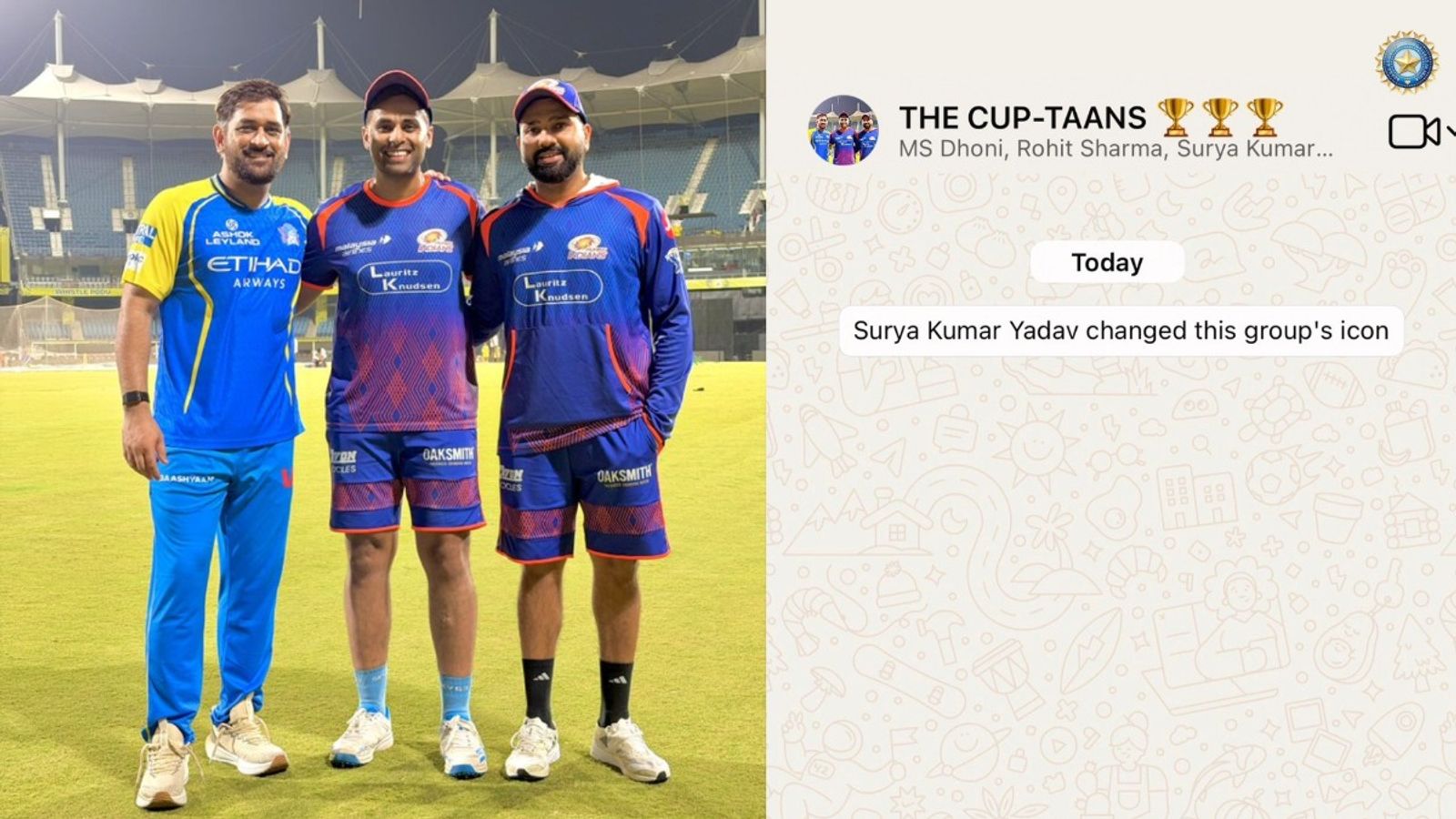 6 ICC ट्रॉफी वाले धोनी-रोहित और सूर्या आए एक साथ, पूछा गया ग्रुप का नाम, BCCI ने दिया मजेदार जवाब surya rohit dhoni