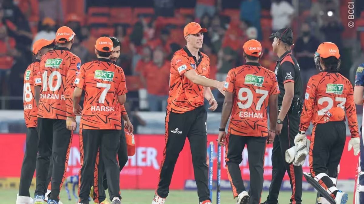 Hyderabad players after the win