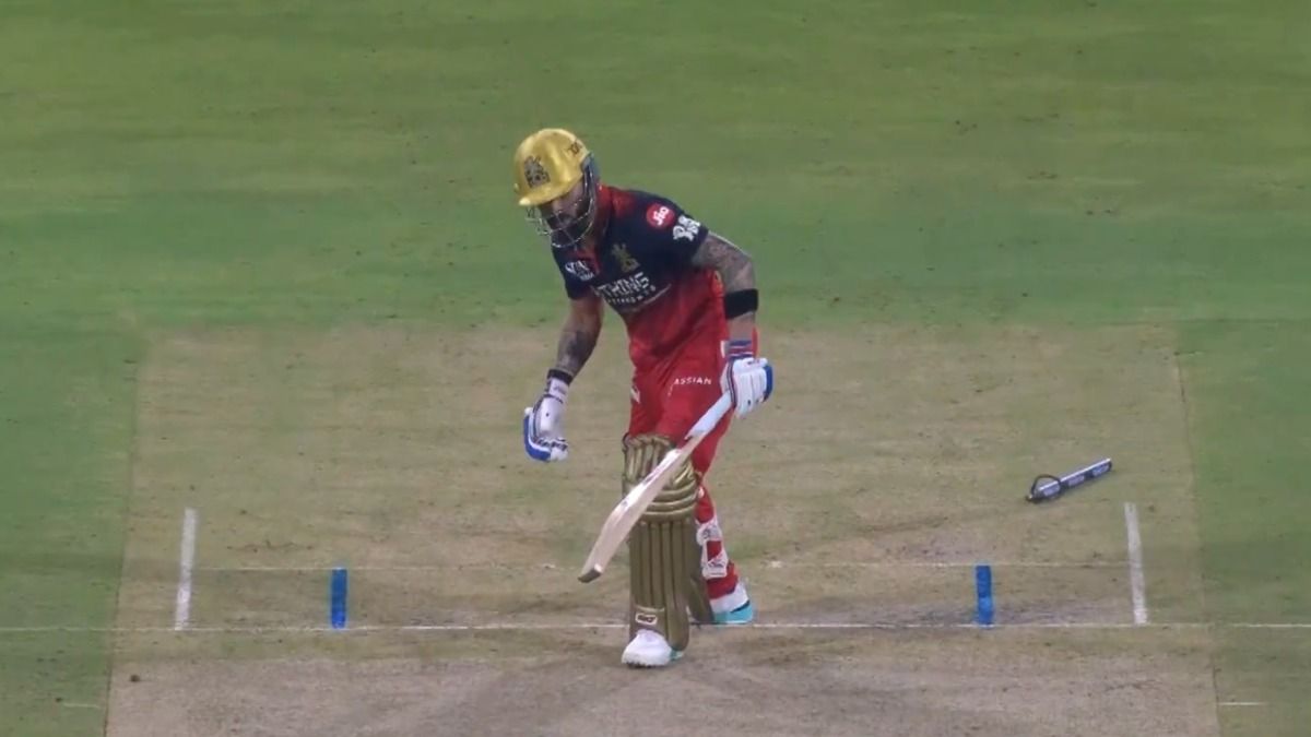 Virat Kohli after being clean bowled