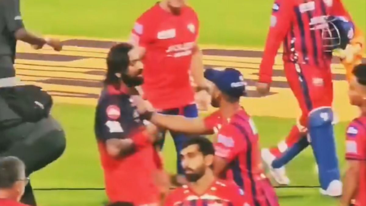 Krunal Pandya and Nicjholas Pooran in this frame. (Screengrab)