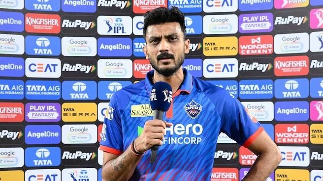 DC captain Axar Patel in this frame. (Screenshot)