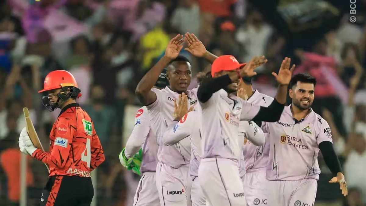 Gujarat players during their match against Hyderabad