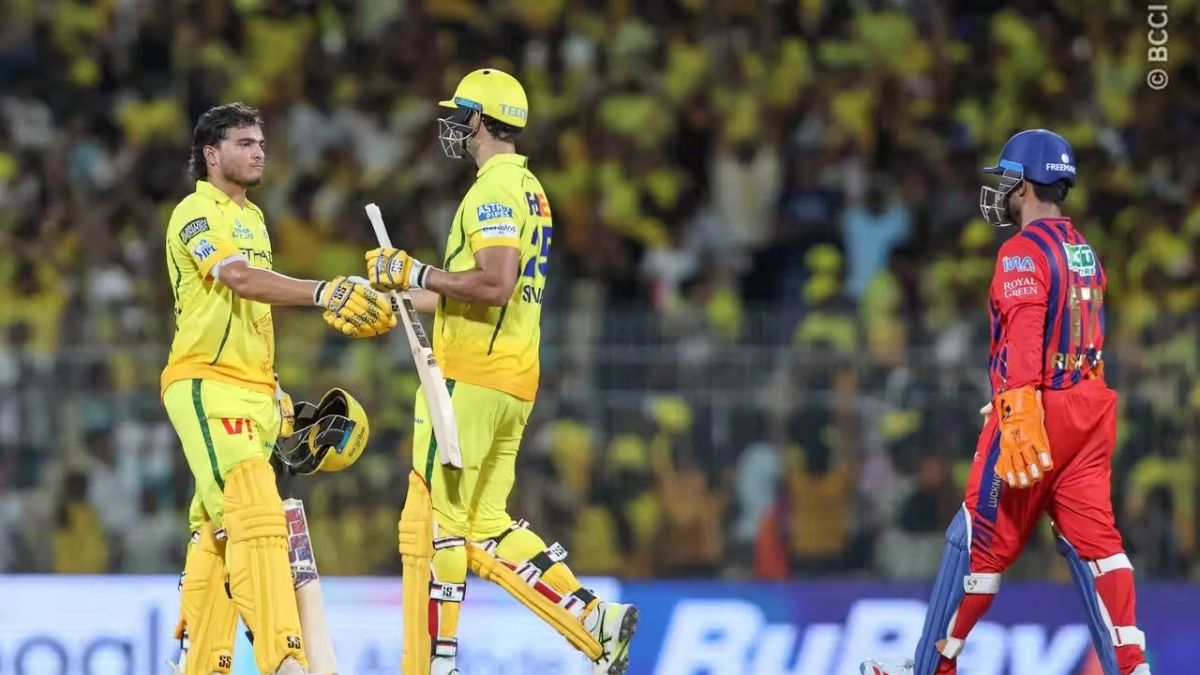 लखनऊ पर जीत के बाद चेन्नई के खिलाड़ी 