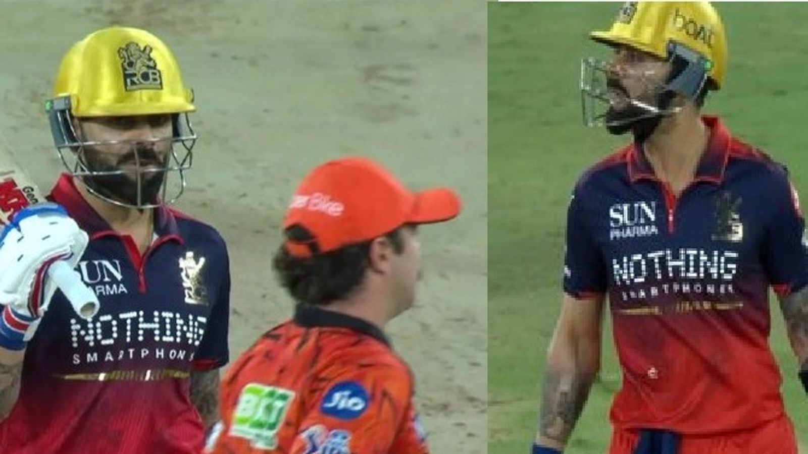 IPL 2026: विराट कोहली और ट्रेविस हेड के बीच कैसे बिगड़ी बात? पहली पारी में ही शुरू हो गई थी तनातनी विराट कोहली और ट्रेविस हेड के बीच नोंकझोंक. (PC: X)