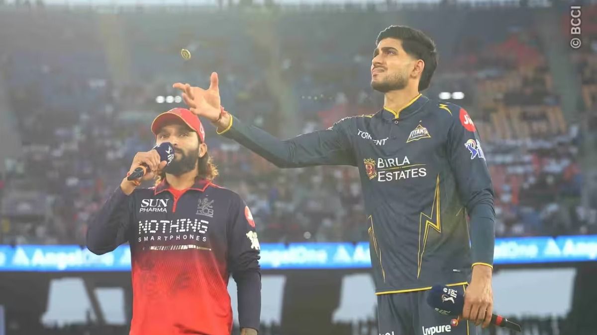 Shubman Gill and Rajat Patidar during the toss
