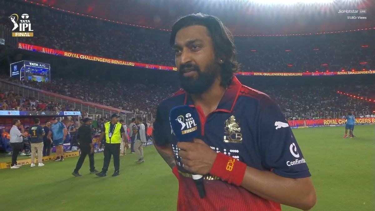 Krunal Pandya after winning the IPL