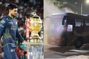 IPL 2026 Final गंवाने के बाद GT के खिलाड़ियों की जान पर बनी, टीम बस में शॉर्ट सर्किट से लगी आग, एक घंटे तक फंसे रहे खिलाड़ी SportsTak Hindi