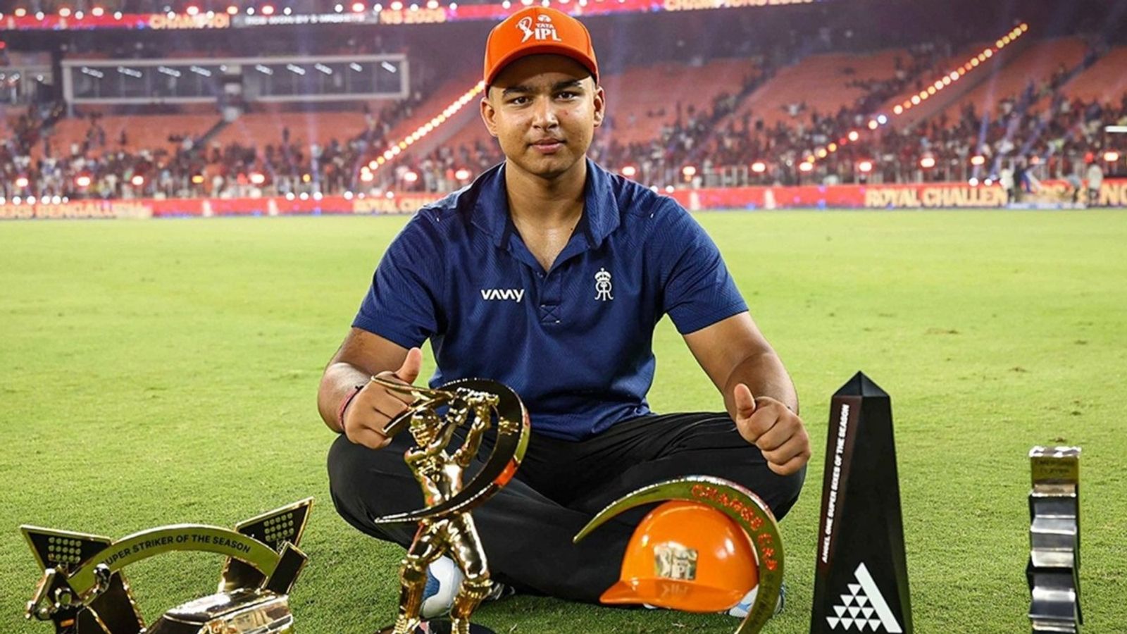 IPL 2026 में रिकॉर्ड तोड़ प्रदर्शन के बाद वैभव सूर्यवंशी के लिए लगी ब्रांड्स की लाइन, ड्रिंक्स न्यूट्रिशियन प्रोडक्ट समेत इन कंपनियों ने पेश की डील वैभव सूर्यवंशी ने आईपीएल 2026 का ऑरेंज कैप जीता. (BCCI/IPL)
