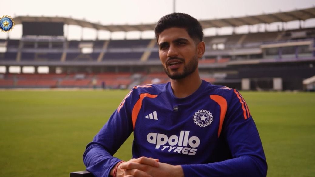 Shubman Gill before the test match