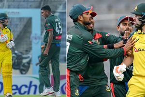 BANvsAUS मुकाबले में झगड़ा, बांग्लादेशी बॉलर ने आउट कर स्लेज किया तो इंग्लिस को आया गुस्सा, देखिए Video SportsTak Hindi