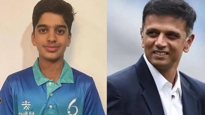 Rahul Dravid and his son Anvay Dravid