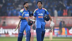 Virat Kohli and Yashasvi Jaiswal in this frame. (Getty) Virat Kohli and Yashasvi Jaiswal in this frame. (Getty)
