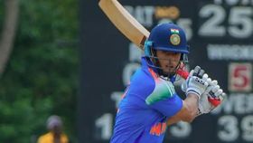 Suryansh Shedge batting for India A Suryansh Shedge batting for India A