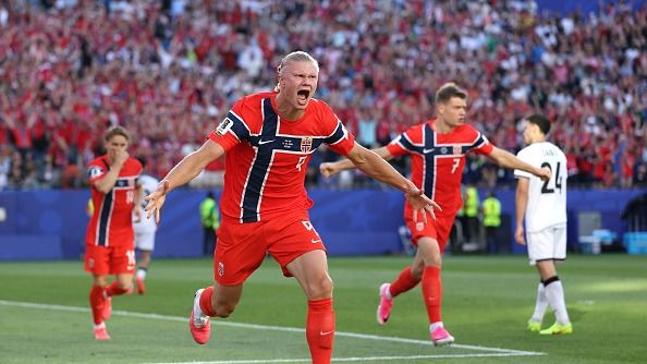 Erling Haaland #9 of Norway 