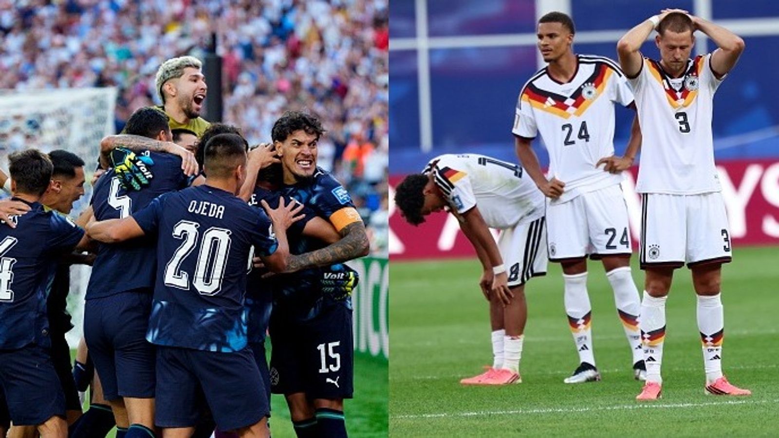 FIFA World Cup 2026: चार बार की चैंपियन जर्मनी बाहर, पैराग्वे ने पेनल्टी शूटआउट में हराकर तोड़ा 44 साल पुराना ऐतिहासिक वर्ल्ड कप रिकॉर्ड पैराग्वे ने जर्मनी को पेनल्टी शूटआउट में हराया. (PC: Getty)
