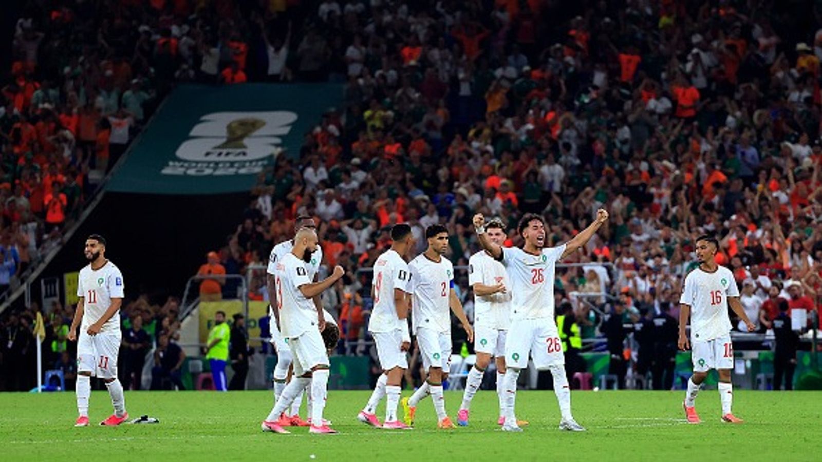 FIFA World Cup 2026: रोमांचक पेनल्टी शूटआउट में जीता मोरक्को, नेदरलैंड्स को भुगतना पड़ा गलती का खामियाजा मोरक्को ने नेदरलैंड्स को पेनल्टी शूटआउट में हराया. (PC: Getty)