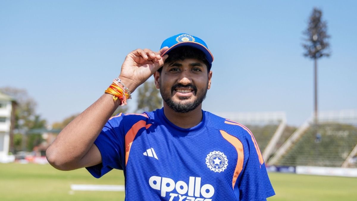 Yash Thakur with his Team India debut cap