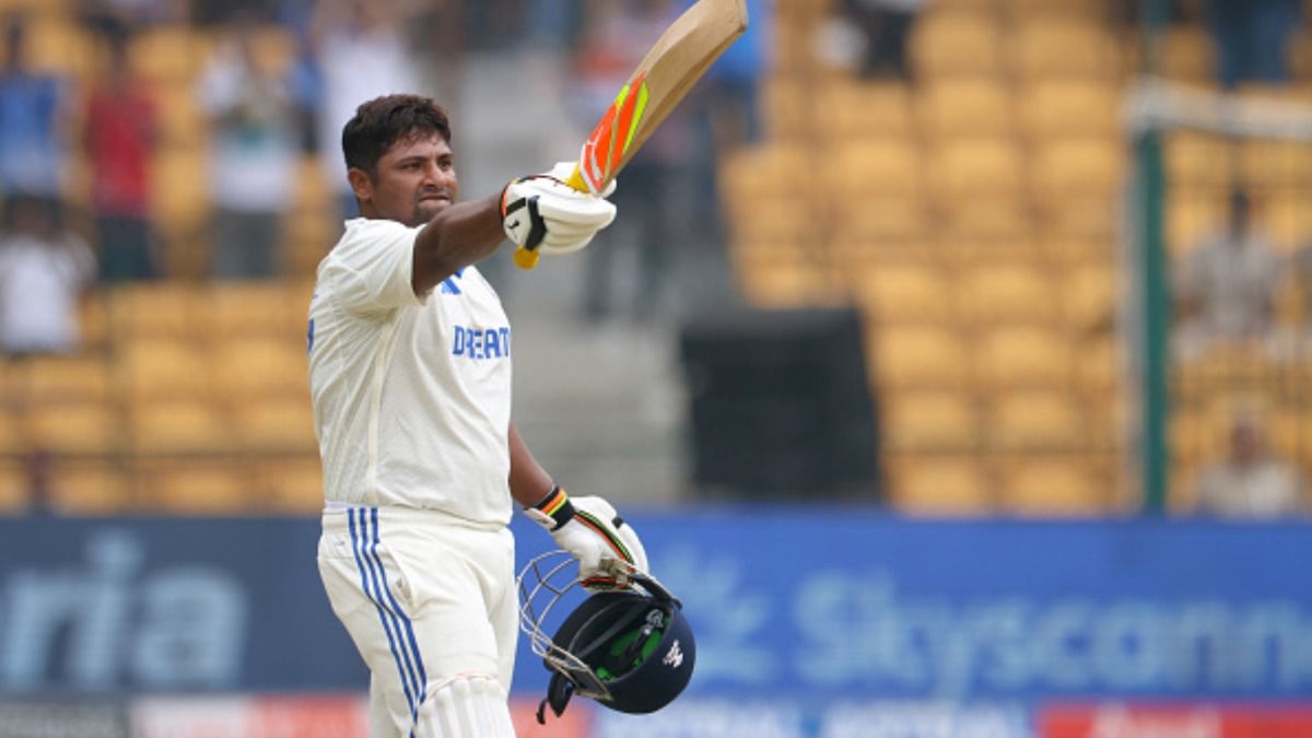 Sarfaraz Khan in this frame. (Getty)