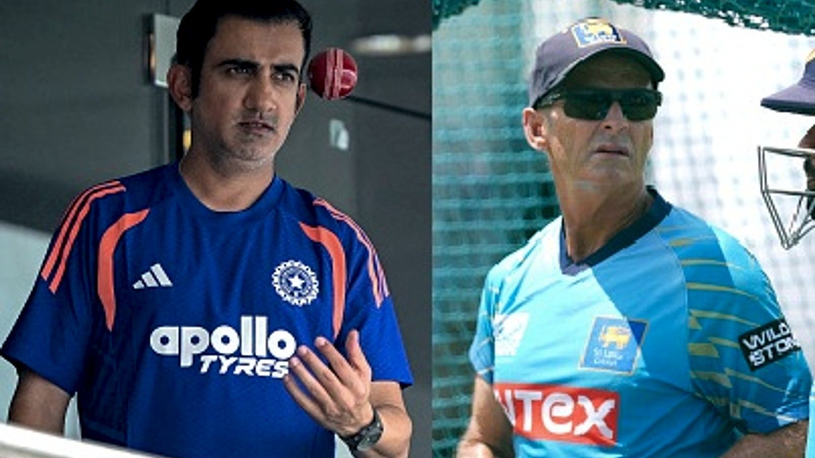 India's head coach Gautam Gambhir (L)