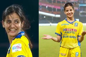 दिल्ली प्रीमियर लीग में 20 साल की लड़की ने लूटी महफिल, पहले बॉलिंग फिर 6-7 सेलिब्रेशन ने मचाई धूम, देखिए Video SportsTak Hindi