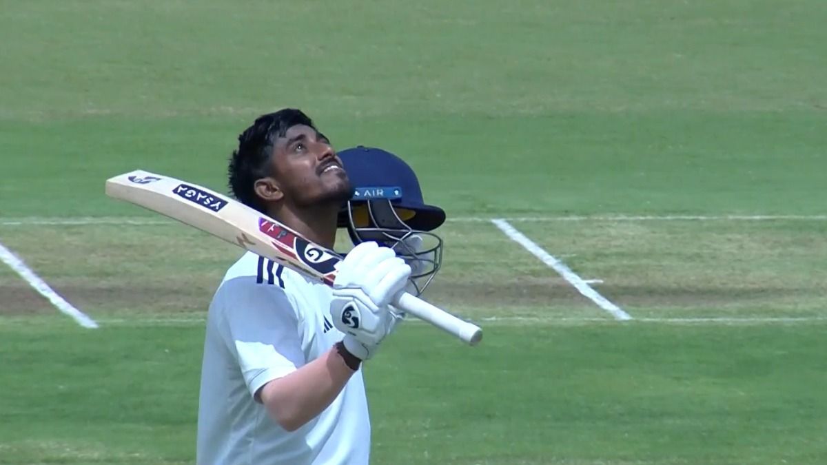 Sudip Kumar after scoring a century