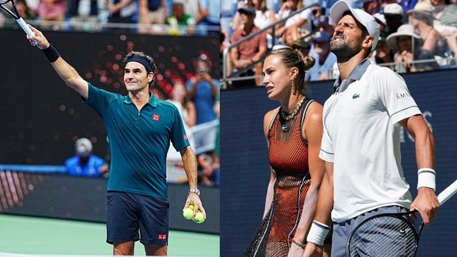 US Open: रोजर फेडरर ने कोर्ट पर वापसी कर एंडी रॉडिक को हराया, जोकोविच- सबालेंका की स्टार जोड़ी पहले राउंड से बाहर रोजर फेडरर ने एग्जिबिशन मैच में एंडी रॉडिक को हराया. एरिना सबालेंका और नोवाक जोकोविच को जोड़ी को मिक्स्ड डबल्स के पहले राउंड में हार मिली. (PC: Getty)