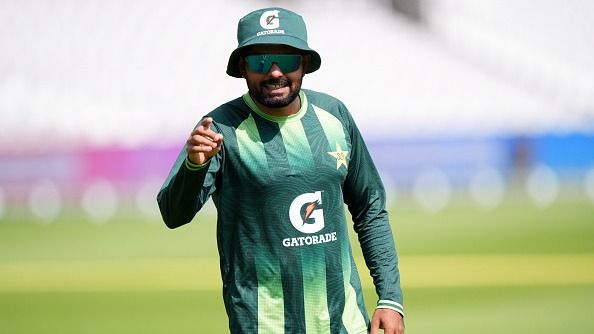Pakistan's Babar Azam during a nets session at Lord's,