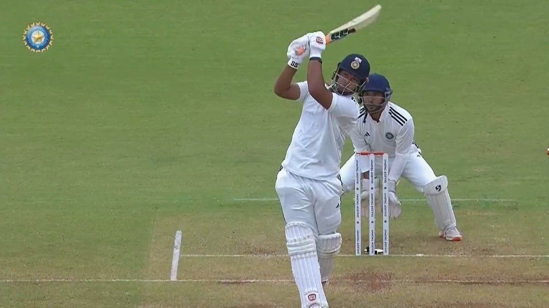 Vaibhav Suryavanshi batting in the Duleep Trophy Vaibhav Suryavanshi batting in the Duleep Trophy