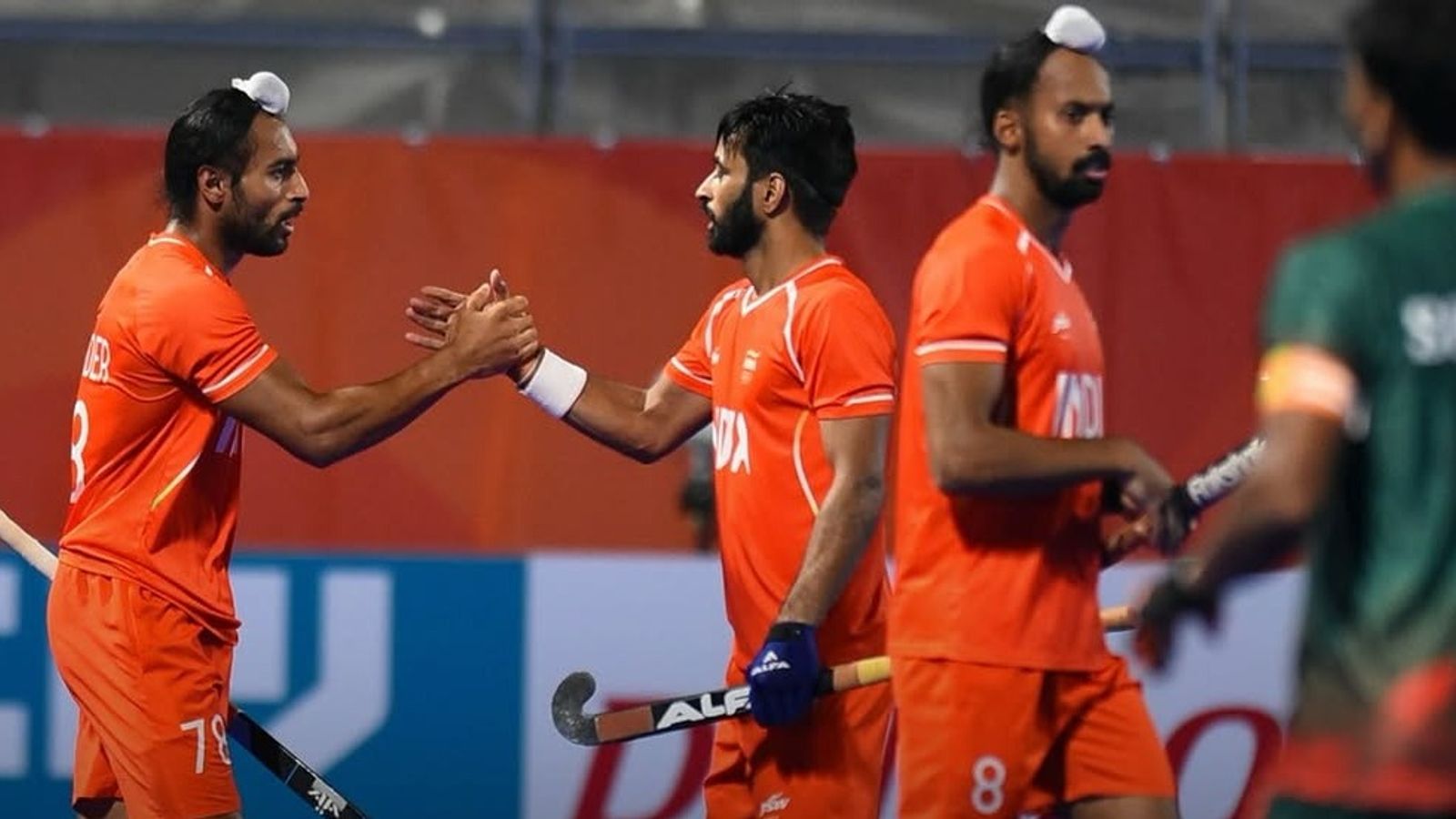 Asian games 2026: हरमनप्रीत सिंह की हैट्रिक, भारत ने ग्रुप मैच में बांग्लादेश को 10-0 से रौंदा भारत ने बांग्लादेश को 10-0 से हराया. (PC: Hockey India Instagram)