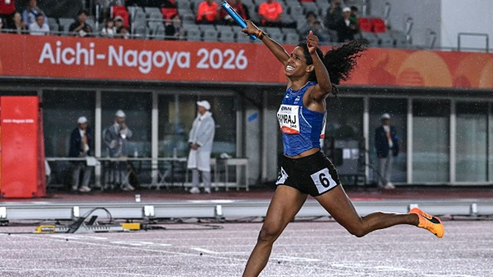 Asian games 2026: भारतीय महिला रिले टीम ने लहराया तिरंगा, देश को दिलाया छठा गोल्ड भारत की झोली में छठा गोल्ड मेडल आ गया है. (PC: Getty)
