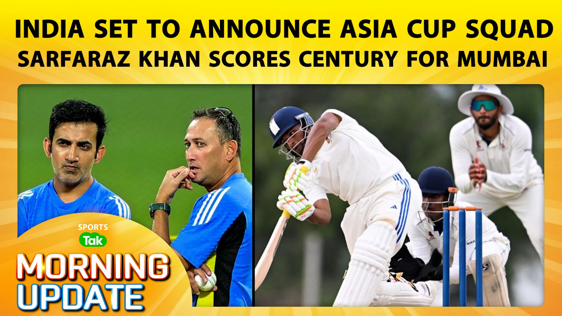 Sports Tak Morning Update: Asia Cup India Squad Se