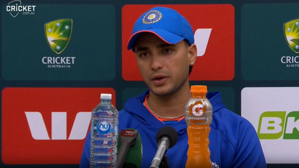 Abhishek Sharma during the press conference Abhishek Sharma during the press conference