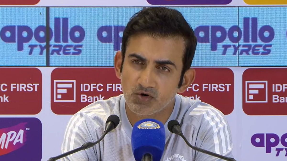 Gautam Gambhir attending press conference Gautam Gambhir attending press conference