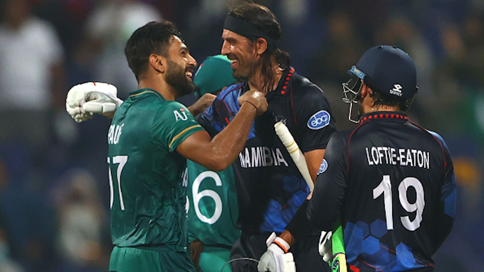 Pakistan win hearts, visit Namibia’s dressing room after victory Pakistan win hearts, visit Namibia’s dressing room after victory