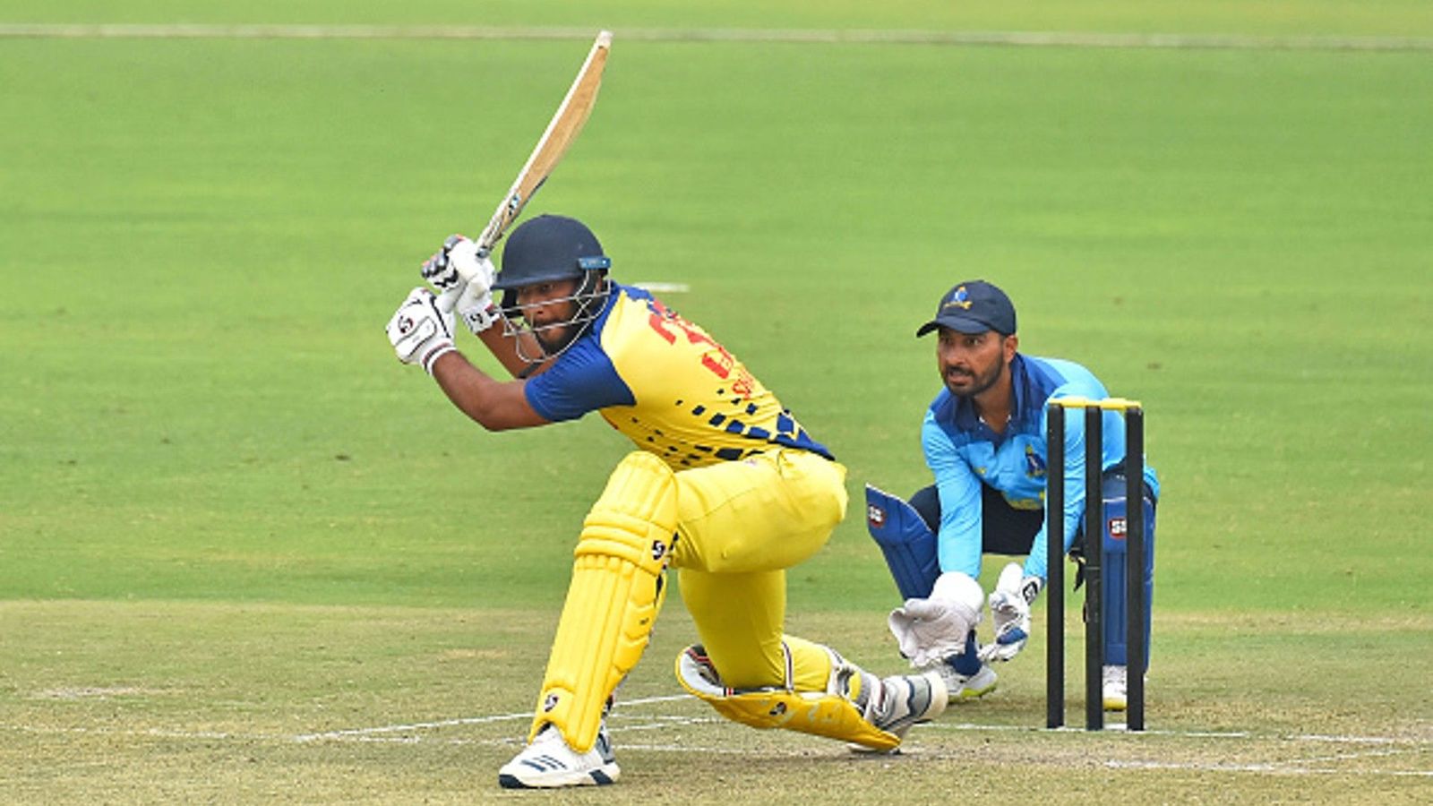 Shahrukh Khan smashes quickfire 79 as Tamil Nadu rout Karnataka by 151 runs Shahrukh Khan smashes quickfire 79 as Tamil Nadu rout Karnataka by 151 runs