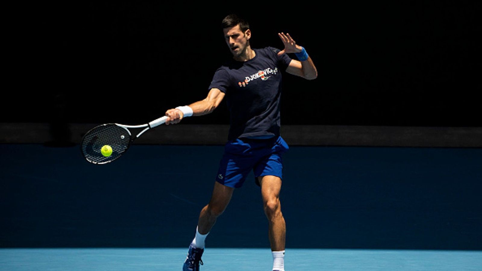 Djokovic finally starts his Australian Open practice after controversial detention Djokovic finally starts his Australian Open practice after controversial detention
