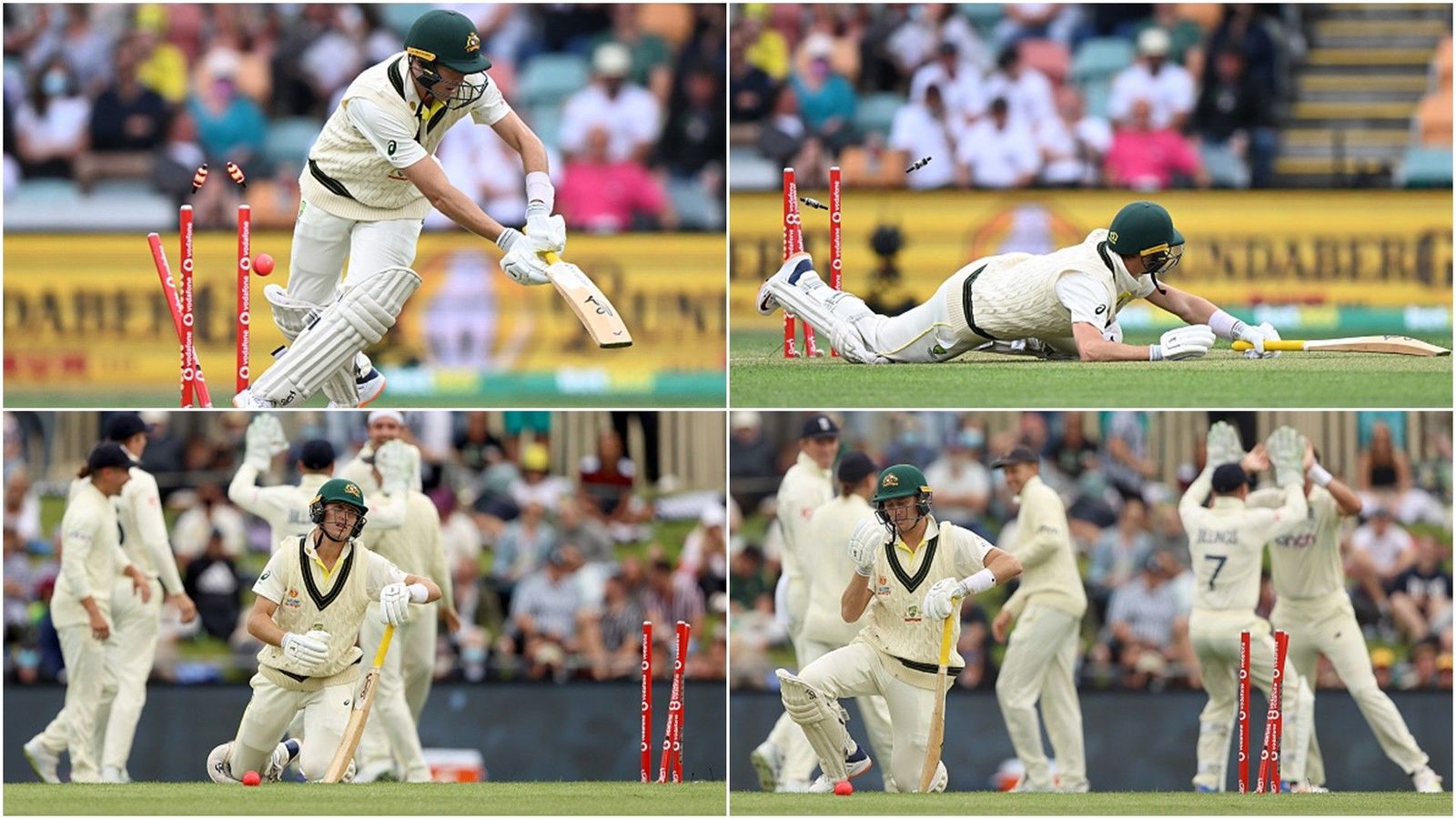Weirdest dismissal ever? Labuschagne falls flat on his face trying to play Broad's in-swinger Weirdest dismissal ever? Labuschagne falls flat on his face trying to play Broad's in-swinger