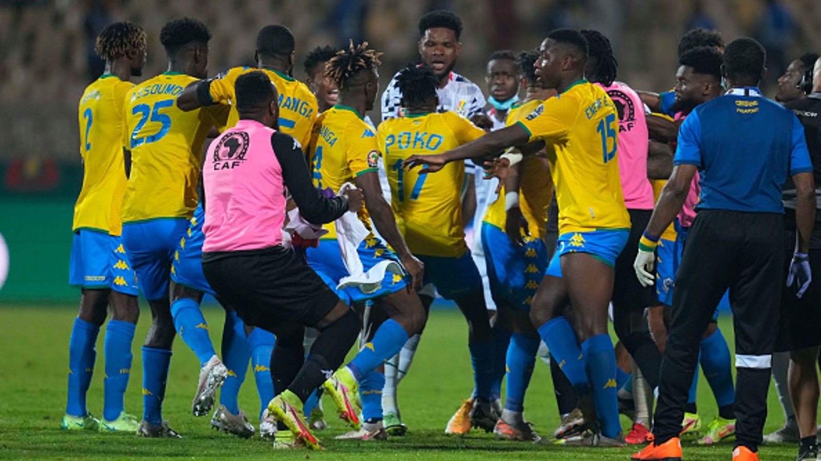 Fierce fight takes place in the Africa Cup of Nations match between Ghana and Gabon Fierce fight takes place in the Africa Cup of Nations match between Ghana and Gabon