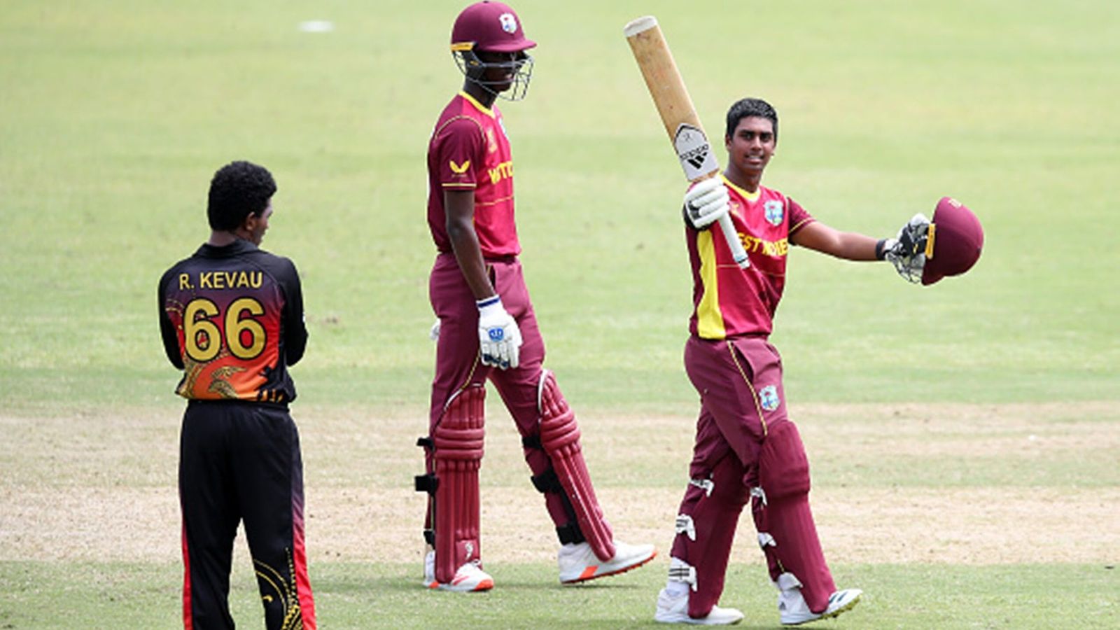 U-19 WC: Nandu's 128 helps West Indies to 169-run win over PNG, England & Zimbabwe register easy wins too U-19 WC: Nandu's 128 helps West Indies to 169-run win over PNG, England & Zimbabwe register easy wins too