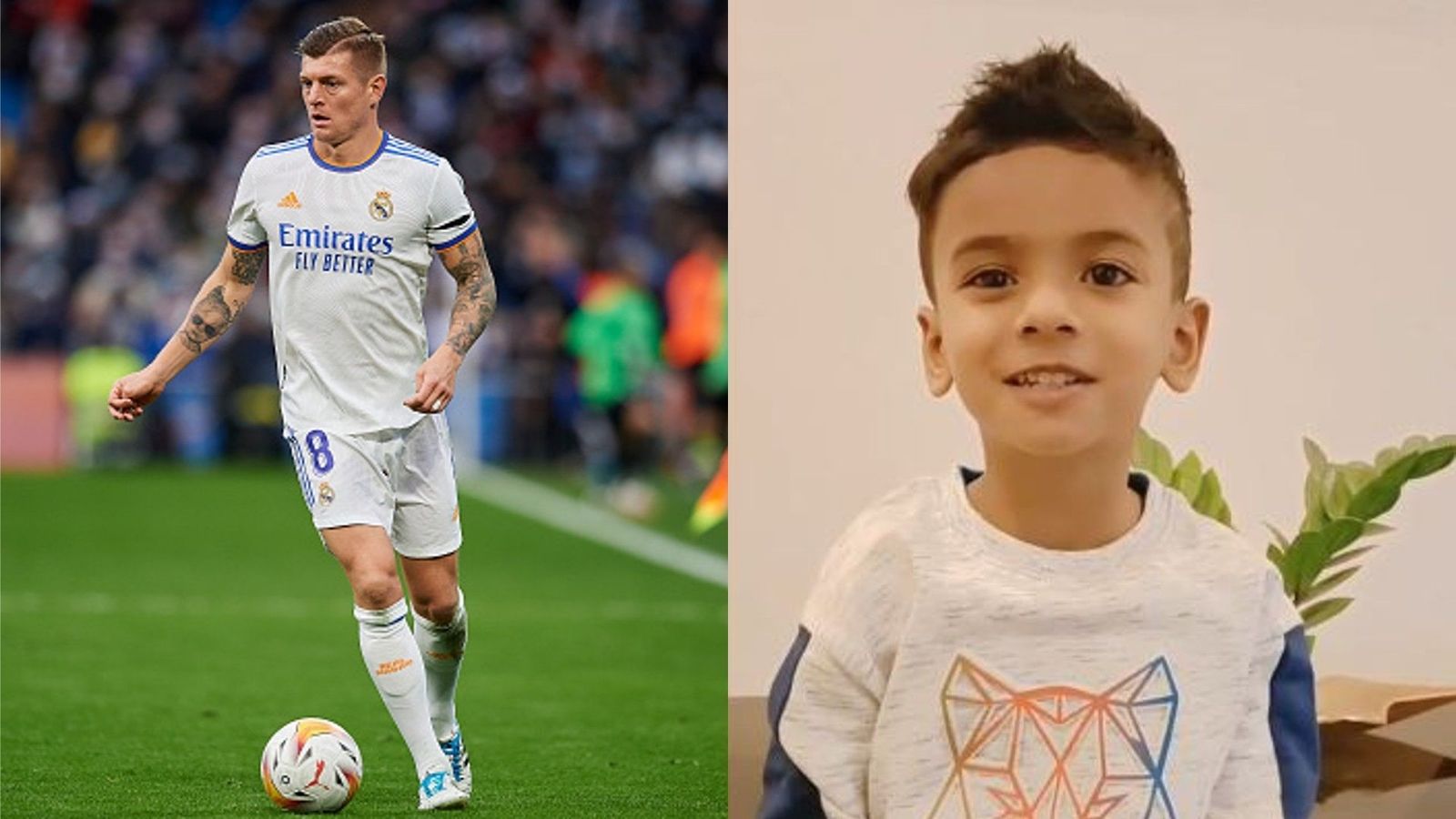 Tony Kroos welcomes five-year-old Indian kid to private training at Real Madrid after winning a challenge Tony Kroos welcomes five-year-old Indian kid to private training at Real Madrid after winning a challenge