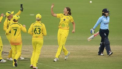 Australia's Darcie Brown takes four wickets to defend 205 runs against England in the opening ODI SportsTak