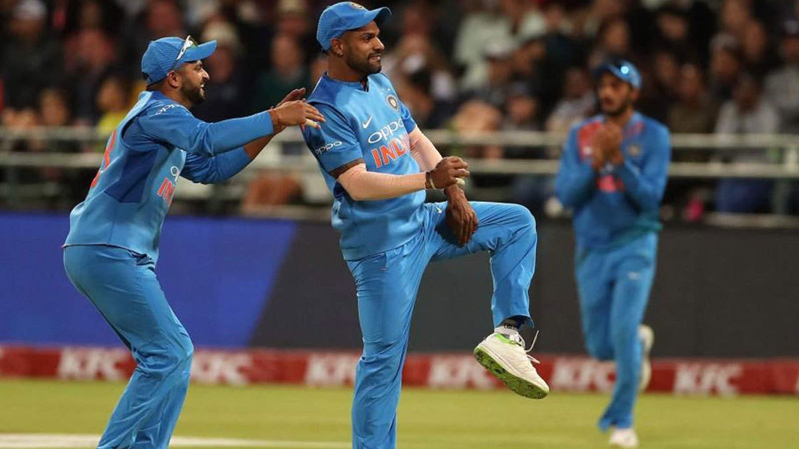 'I've been fined twice for this celebration in First-Class cricket': Pakistan's Sajid Khan on Shikhar Dhawan-like celebration 'I've been fined twice for this celebration in First-Class cricket': Pakistan's Sajid Khan on Shikhar Dhawan-like celebration