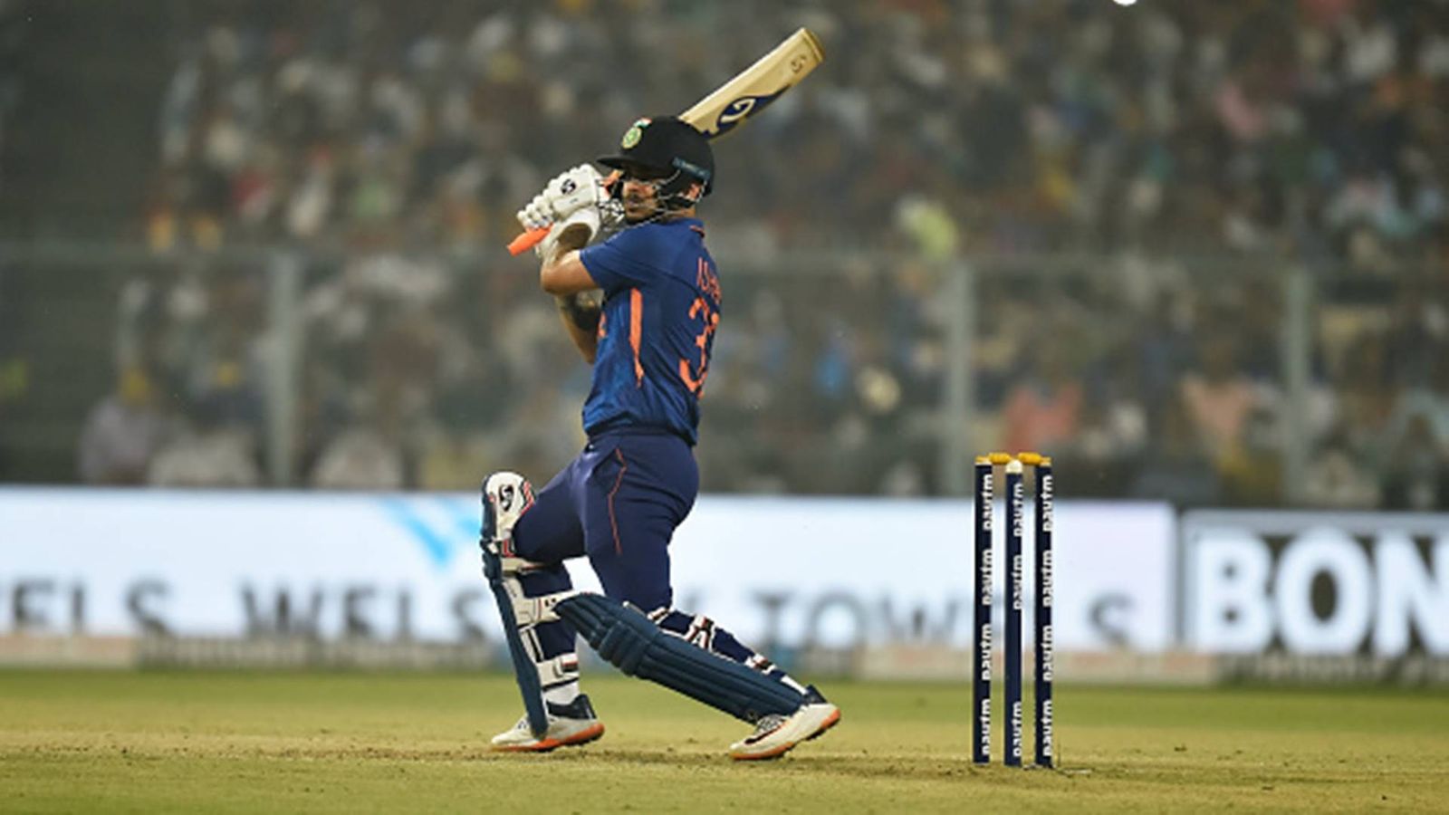 Ishan Kishan under medical examination after getting hit on helmet by Lahiru Kumara Ishan Kishan under medical examination after getting hit on helmet by Lahiru Kumara