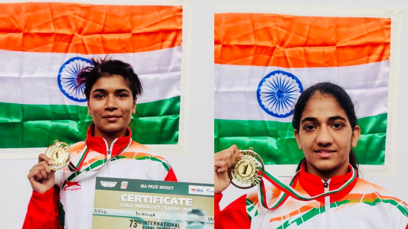 Indian pugilists Nikhat Zareen, Nitu clinch golds at Strandja Memorial Boxing Indian pugilists Nikhat Zareen, Nitu clinch golds at Strandja Memorial Boxing