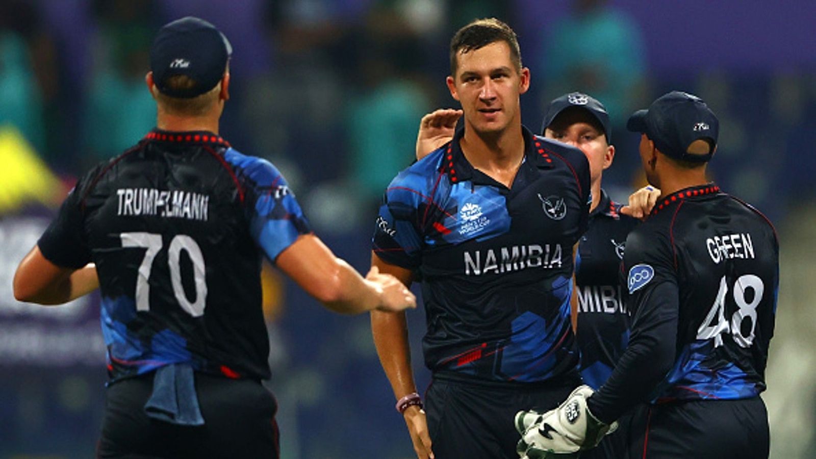 Namibian all-rounder JJ Smit leads team to victory with six-wicket haul including four in an over Namibian all-rounder JJ Smit leads team to victory with six-wicket haul including four in an over