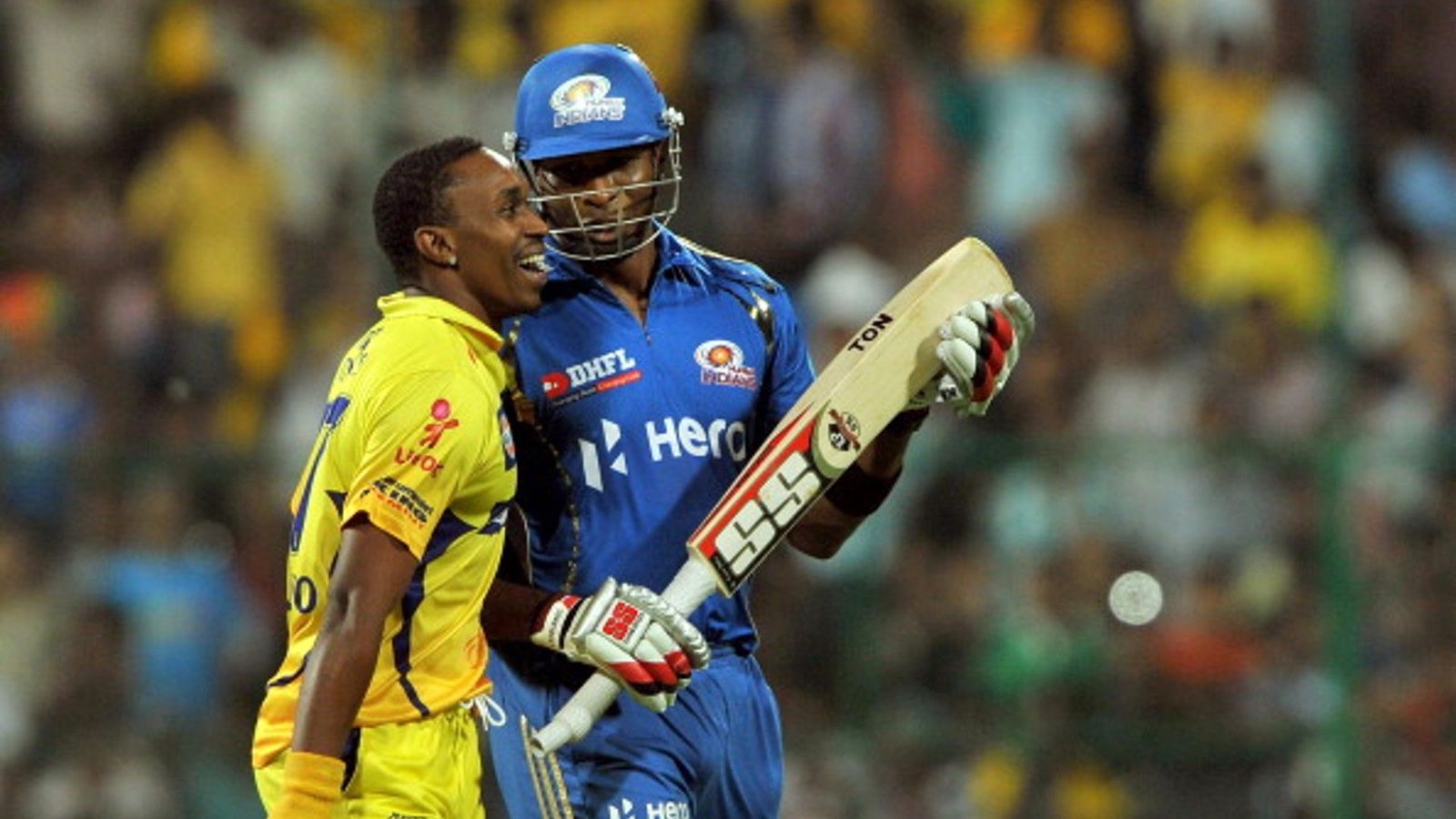 IPL 2022: When Dwayne Bravo touched Kieron Pollard's feet before CSK faced MI IPL 2022: When Dwayne Bravo touched Kieron Pollard's feet before CSK faced MI