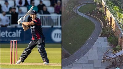 CCTV footage shows Chris Lynn's monstrous six land in someone's backyard SportsTak